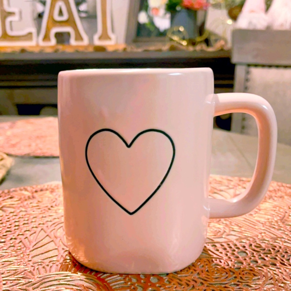 Rae Dunn pink heart mug